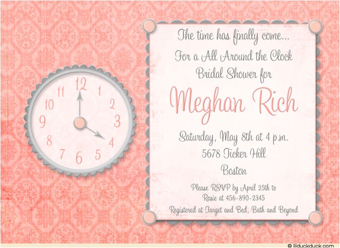 How to Write Bridal Shower Invitations Time Of Day Bridal Shower Invitation Design Hostess Write