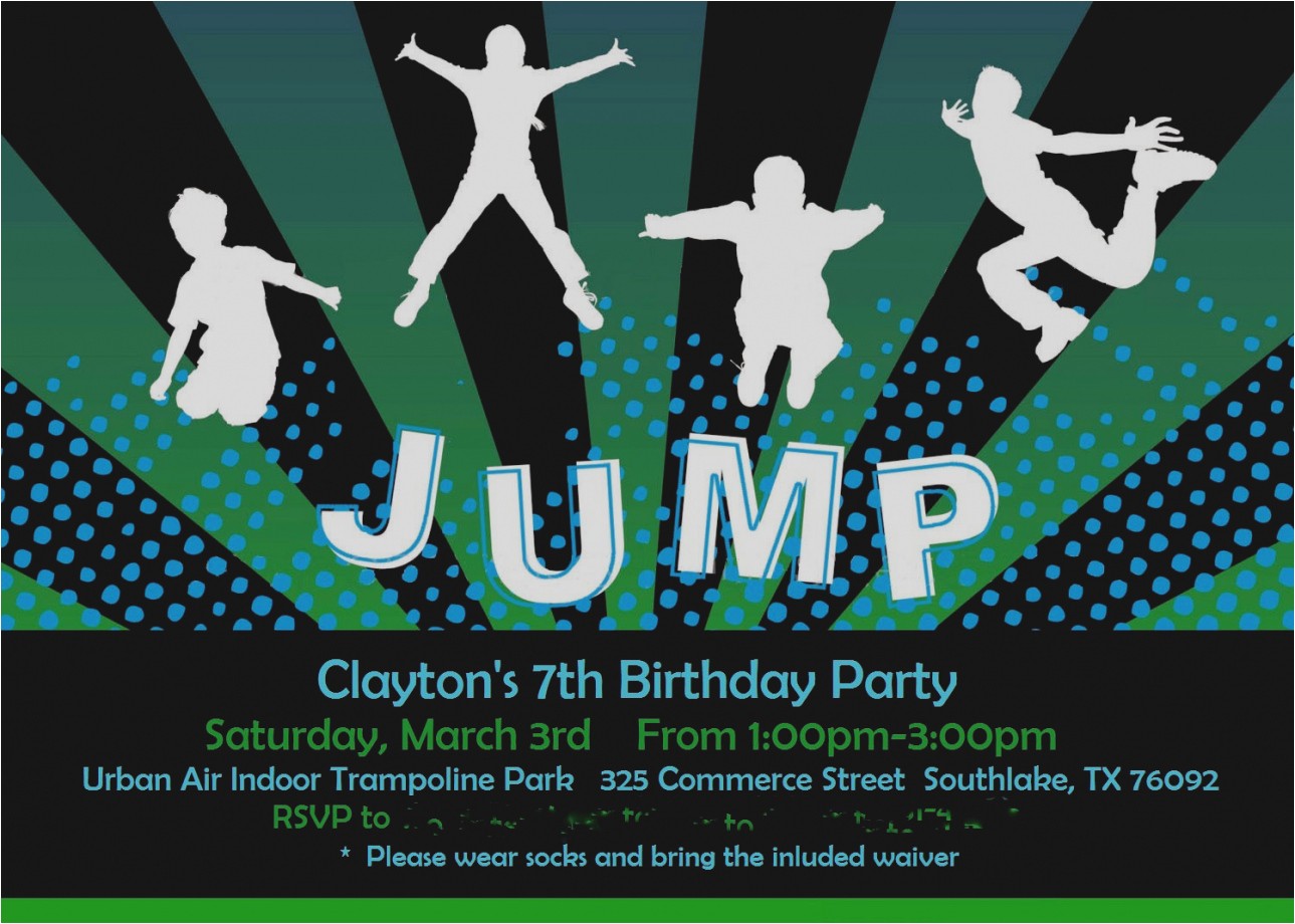 Http Urban Air Trampoline Park Download Birthday Party Invitations Awesome Trampoline Park Birthday Party Invitations
