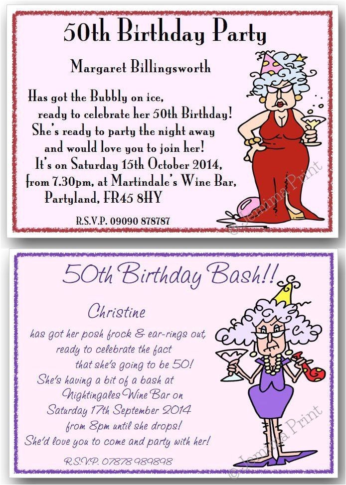 Humorous 60th Birthday Invitation Wording Personalised 40th 50th 60th 70th 80th 90th Funny Birthday