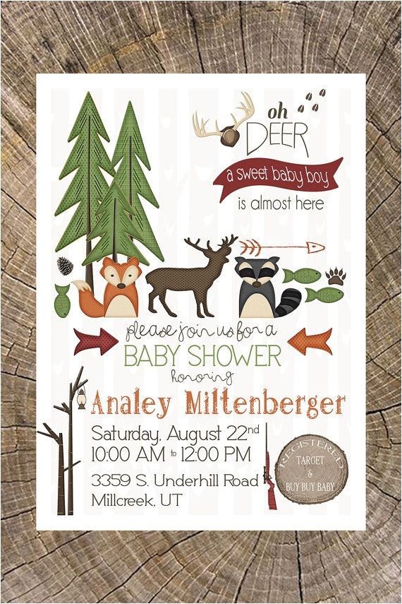 Hunting themed Baby Shower Invitations Hunting themed Baby Shower Invitations Yourweek