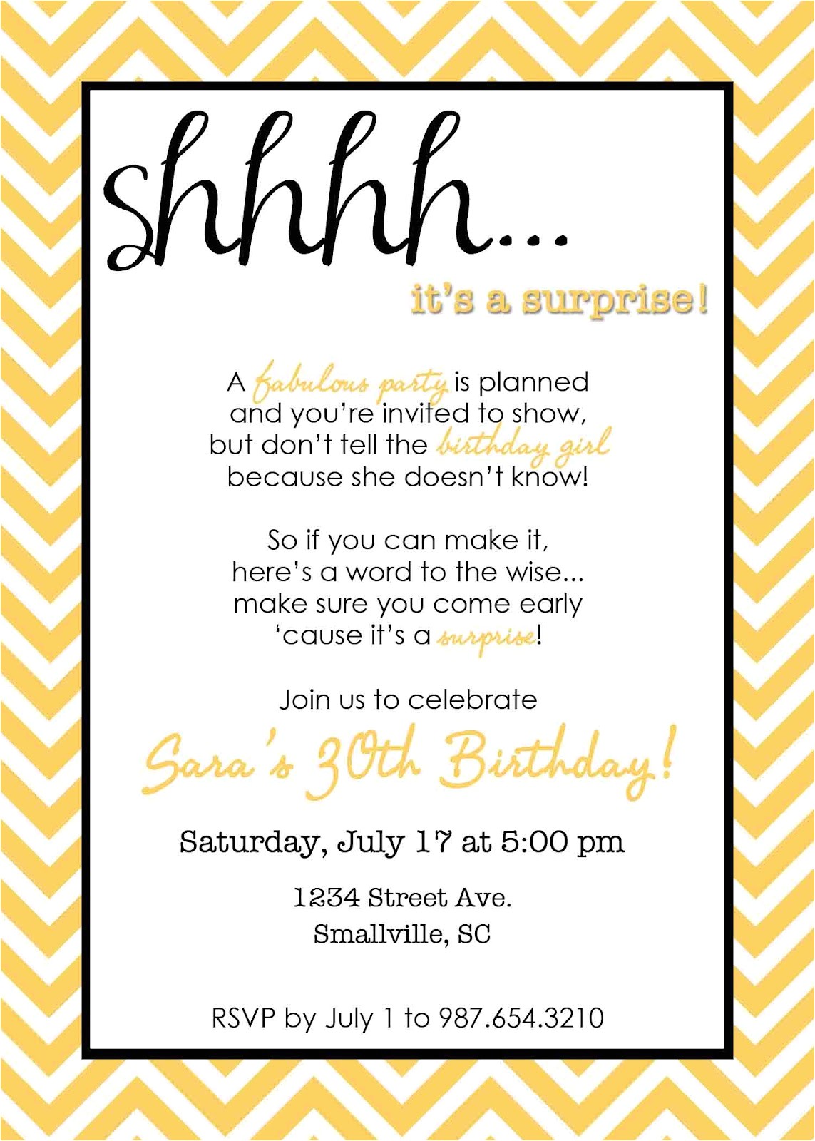 Husband Birthday Invitation Wording Wording for Surprise Birthday Party Invitations Drevio