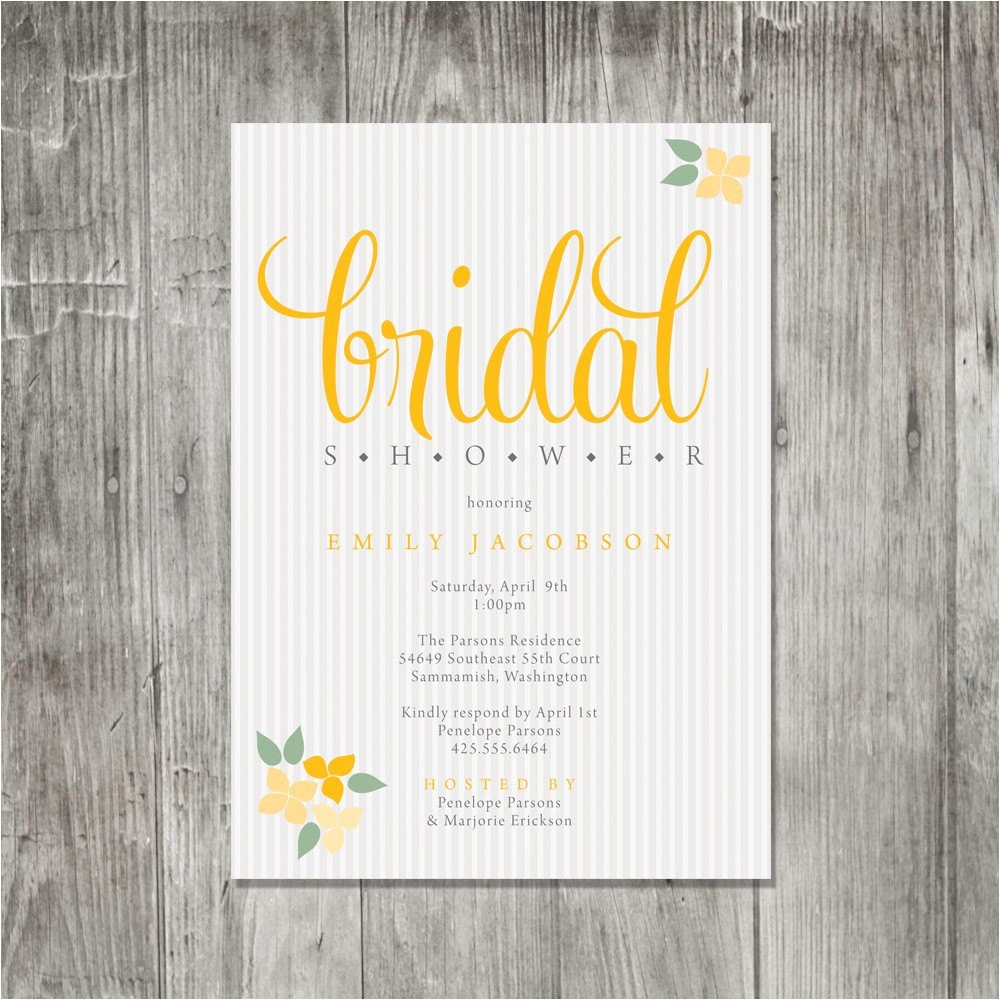 Ideas for Bridal Shower Invitations Blossom Bunches Bridal Shower Invitation Digital File