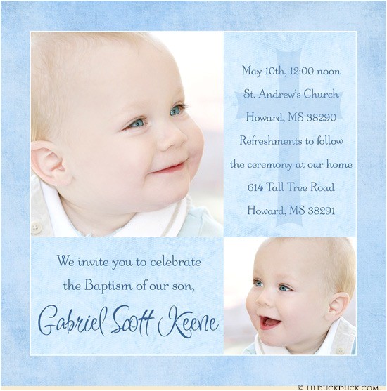 Invitation Card for Baptism Of Baby Boy Blue Modern Baptism Invitation Boy Holy Cross