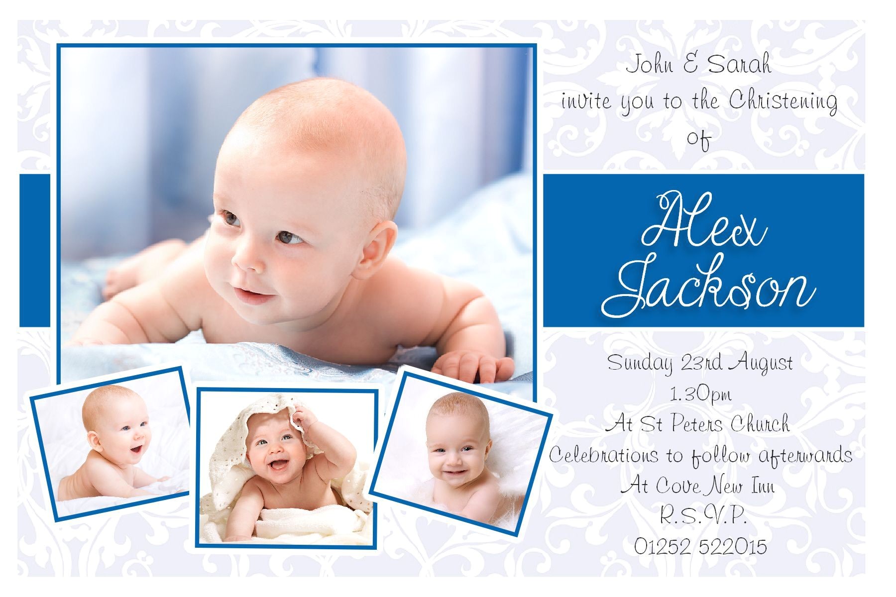 Invitation Card for Baptism Of Baby Boy Template Baptism Invitation Baptism Invitations for Boys New