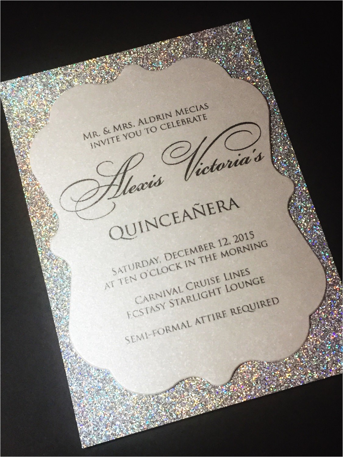 Invitation for A Quinceanera Quinceanera Invitation Sweet 16 Invitation Glitter