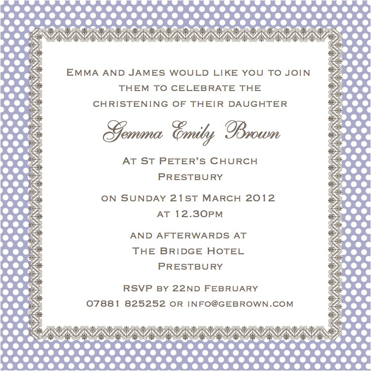 Invitation for Baptism Words Cococards Christening Invitation Wording Just some Ideas