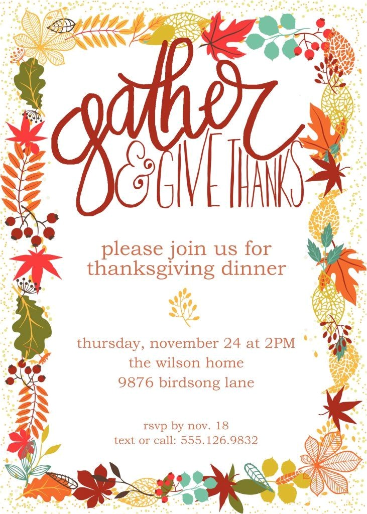 Invitation Letter for Thanksgiving Party 20 Best Ideas About Thanksgiving Invitation On Pinterest