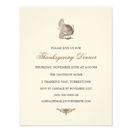 Invitation Letter for Thanksgiving Party Invitation Letter for Dinner