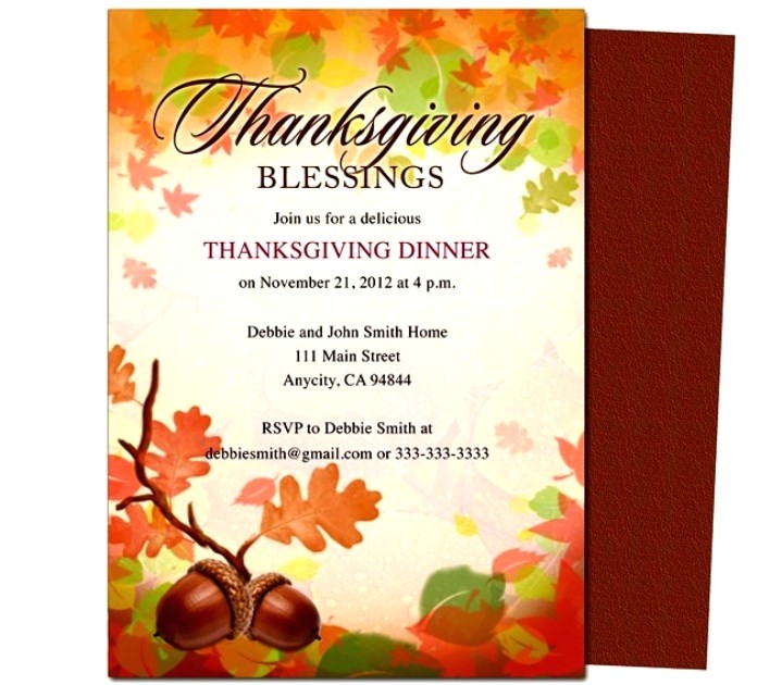 Invitation Letter for Thanksgiving Party Thanksgiving Dinner Invitation Templates for Free – Happy