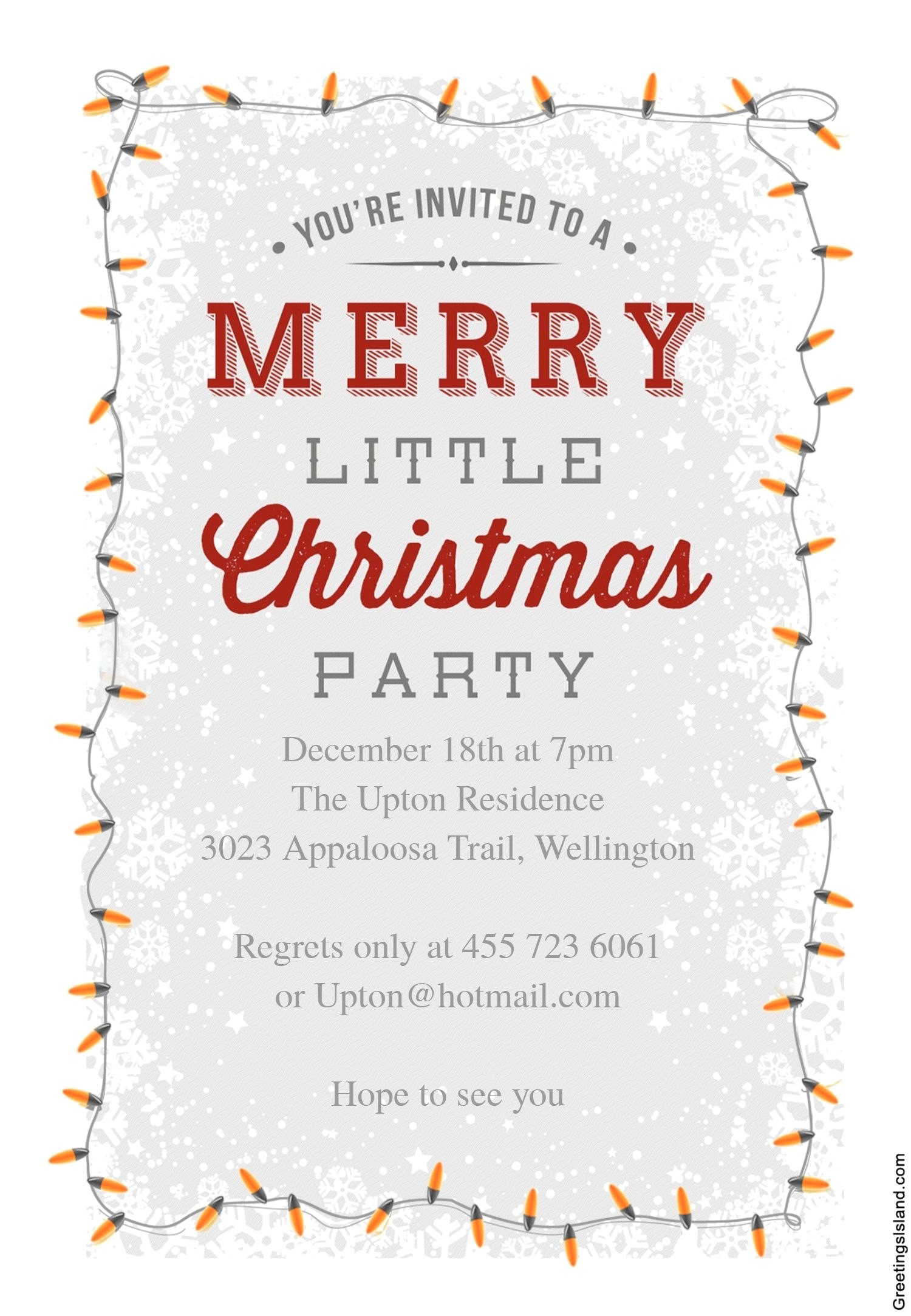 Invitation to the Christmas Party Free Printable Holiday Party Invitation Templates