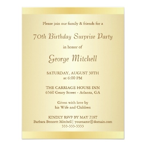 Invitation Wording for 70th Birthday Surprise Party 70th Birthday Surprise Party Invitations Gold Invitation Wording for 70th Birthday Surprise Party 70th Birthday Surprise Party Invitations Gold