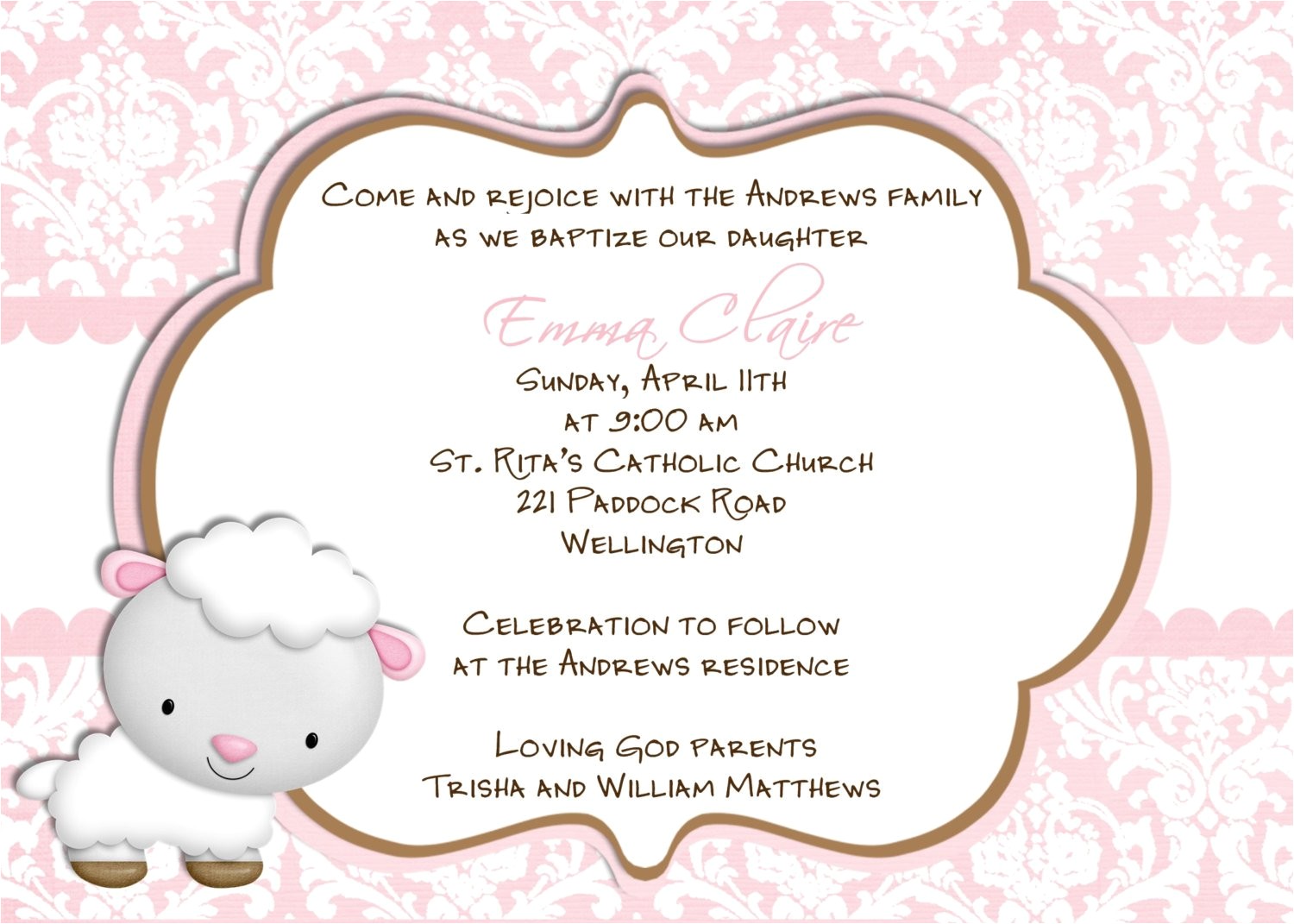 Invitations for Baptism In Spanish Baptism Invitations In Spanish Wording for Baptism
