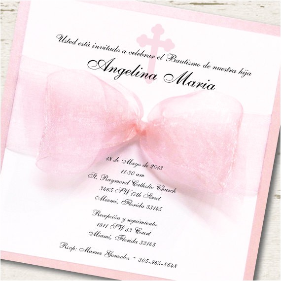 Invitations for Baptism In Spanish Spanish Girl Baptism Invitation Christening by Libbykatesmiles