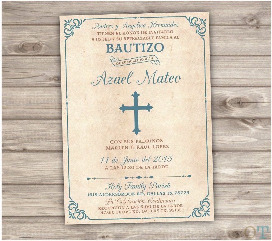 Invitations for Baptism In Spanish Spanish Printable Baptism Invitations Espanol Catholic Church