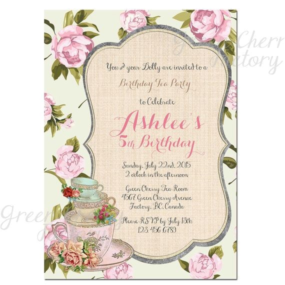 Invitations to A High Tea Party 47 Best Images About Just for the Girls On Pinterest