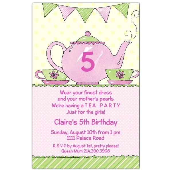 Invitations to A Tea Party Invitations Words Girls Teas Parties Invitations Party