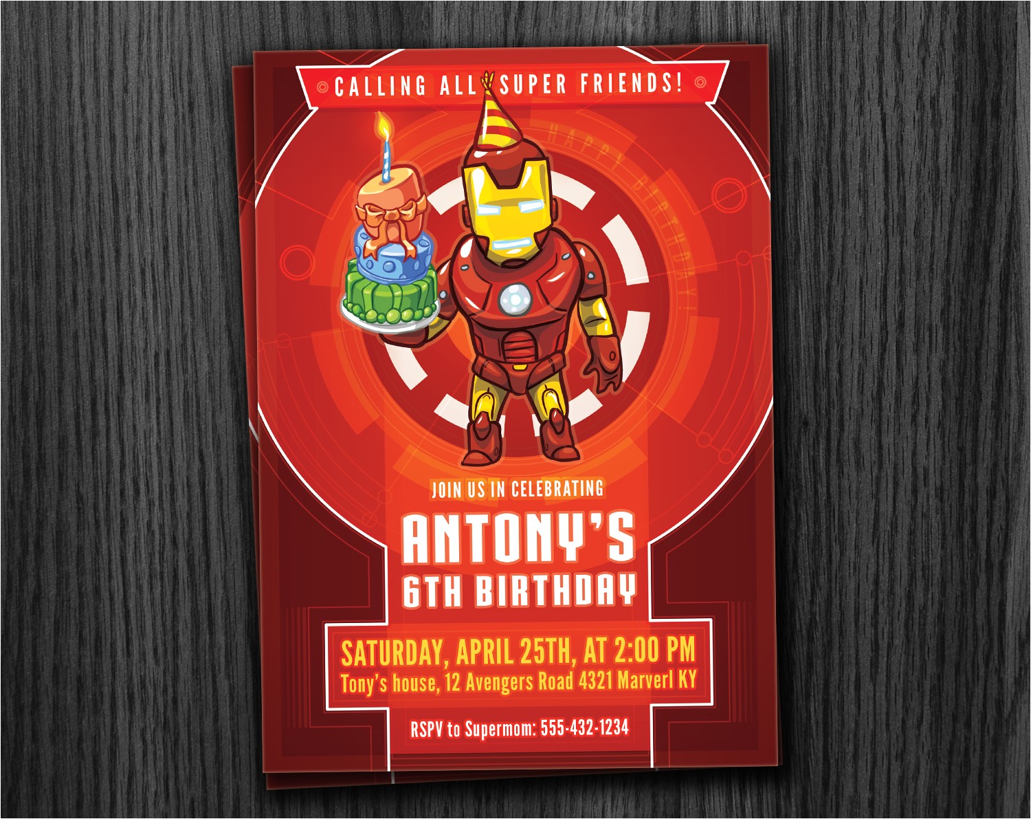 Iron Man Birthday Party Invitations Ironman Invitation Birthday Printable Download
