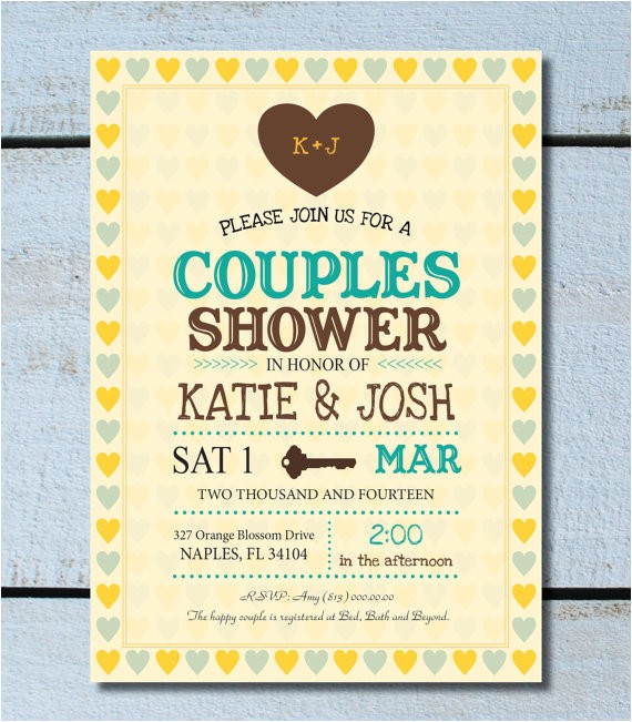 Jack and Jill Bridal Shower Invitations Vintage Wedding Shower Couples Shower Jack and Jill