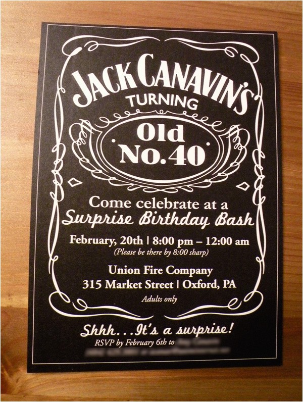 Jack Daniels 40th Birthday Invitations Jack Daniel S Inspired 40th Birthday Party Hostess with