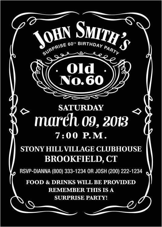 Jack Daniels 40th Birthday Invitations Jack Daniels Inspired Birthday Party Invitation Jack Daniels 40th Birthday Invitations Jack Daniels Inspired Birthday Party Invitation
