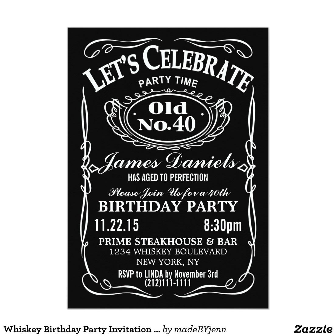 Jack Daniels 40th Birthday Invitations Jack Daniels Whiskey Birthday Party Invitation Jack Daniels 40th Birthday Invitations Jack Daniels Whiskey Birthday Party Invitation