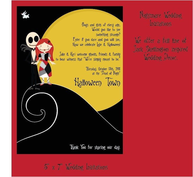 Jack Skellington Birthday Invitations Party Invitation Printable Jack Skellington and by