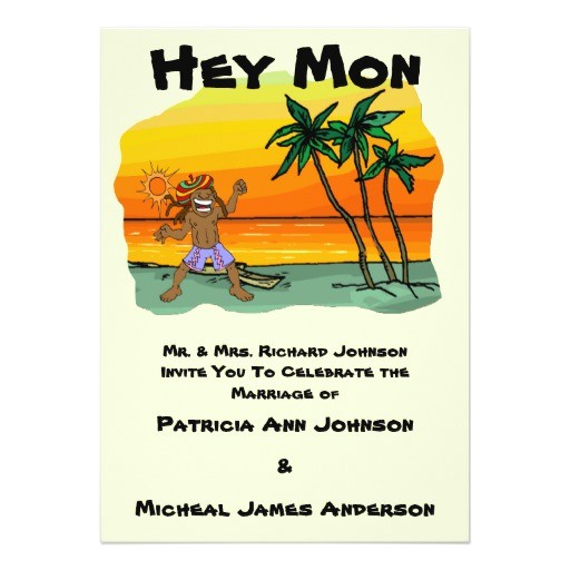 Jamaican themed Bridal Shower Invitations Bridal Shower Invitations Jamaican themed Bridal Shower