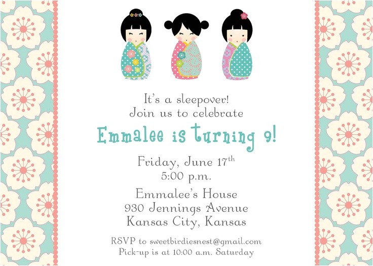 Japanese Party Invitations Birthday Party Invitation In Japanese Gallery Invitation