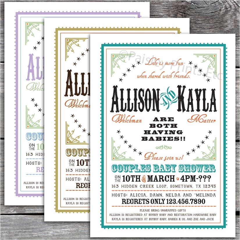 Joint Baby Shower Invitation Wording Joint Baby Shower Invitations