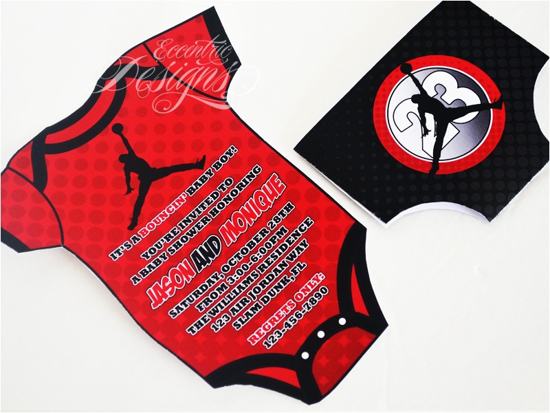 Jordan Baby Shower Invitations Eccentric Designs by Latisha Horton New Air Jordan