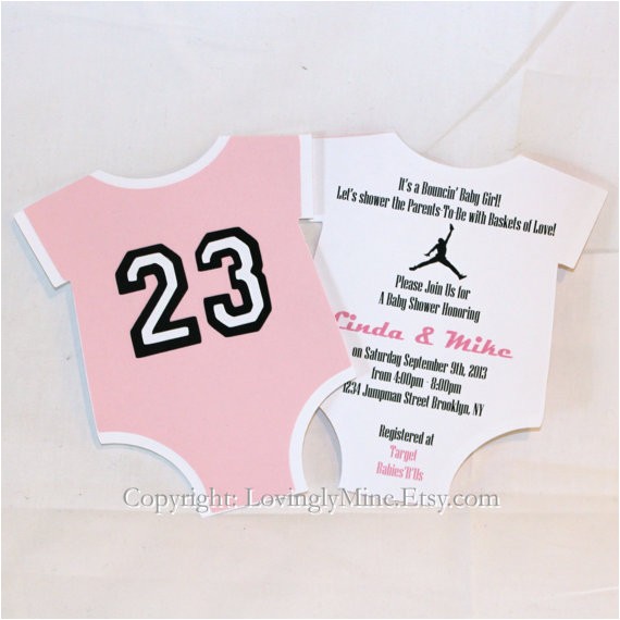 Jordan Baby Shower Invitations Items Similar to Jordan Jumpman Inspired Baby Shower