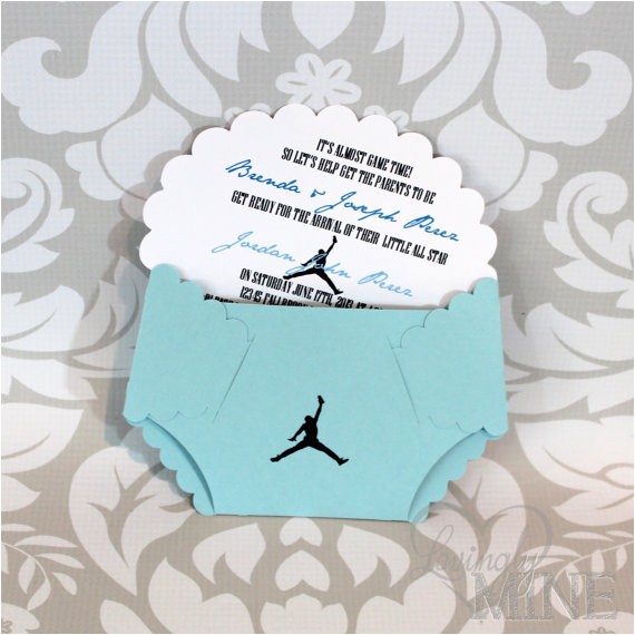 Jordan Baby Shower Invitations Jordan Jumpman Inspired Baby Shower Diaper by Lovinglymine