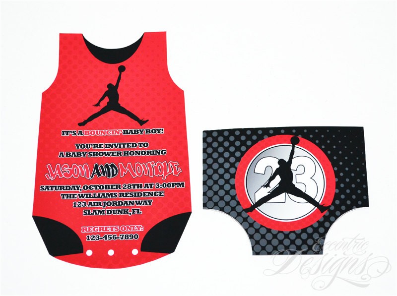 Jordan Baby Shower Invitations Set 20 Air Jordan Baby Shower Invitation You Print Jumpman