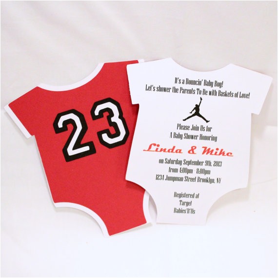 Jordan Baby Shower Invitations Set 20 Items Similar to Jordan Jumpman Inspired Baby Shower