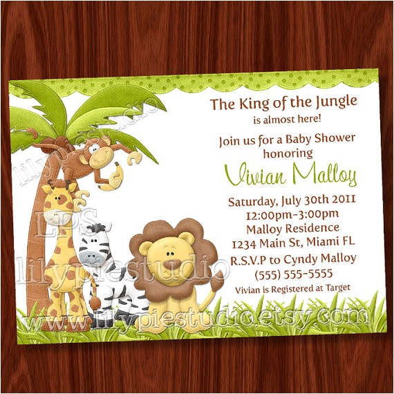 Jungle theme Baby Shower Invitation Templates 8 Best Of Jungle theme Invitations Free Printable