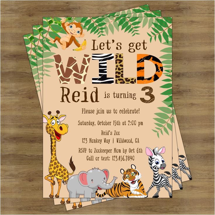 Jungle theme Birthday Invitations Free Printable Safari Birthday Invitation Jungle Birthday Invitation