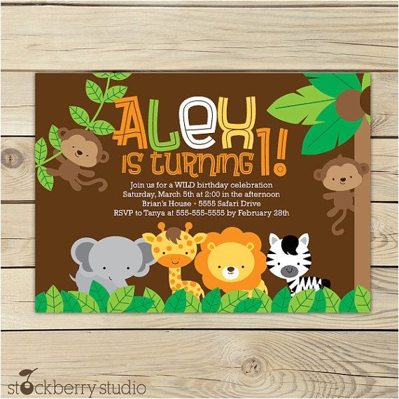 Jungle theme Birthday Invitations Free Printable Safari Jungle Birthday Invitation Printable Jungle