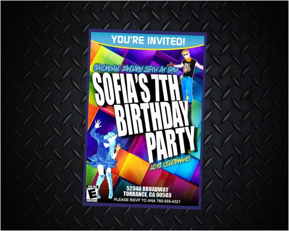 Just Dance Birthday Party Invitations Just Dance 2014 Invitations Personalized by Partyprintsplus