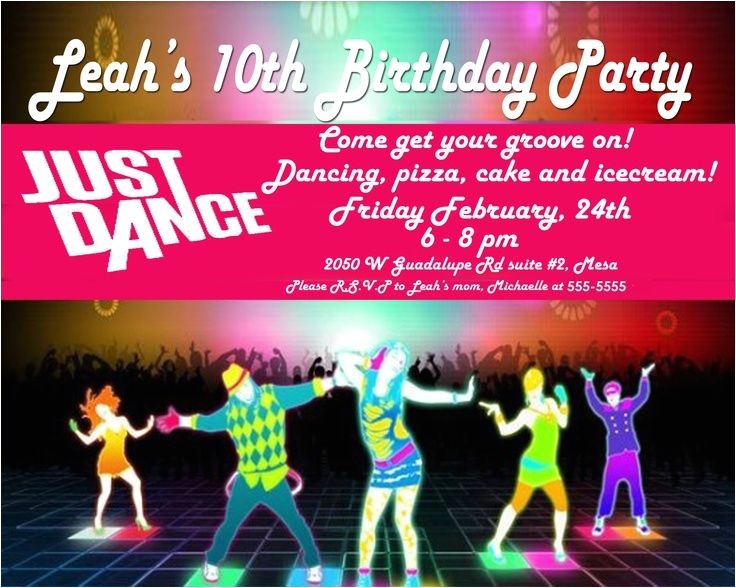 Just Dance Birthday Party Invitations Just Dance Invites Just Dance Party Invite We Had A