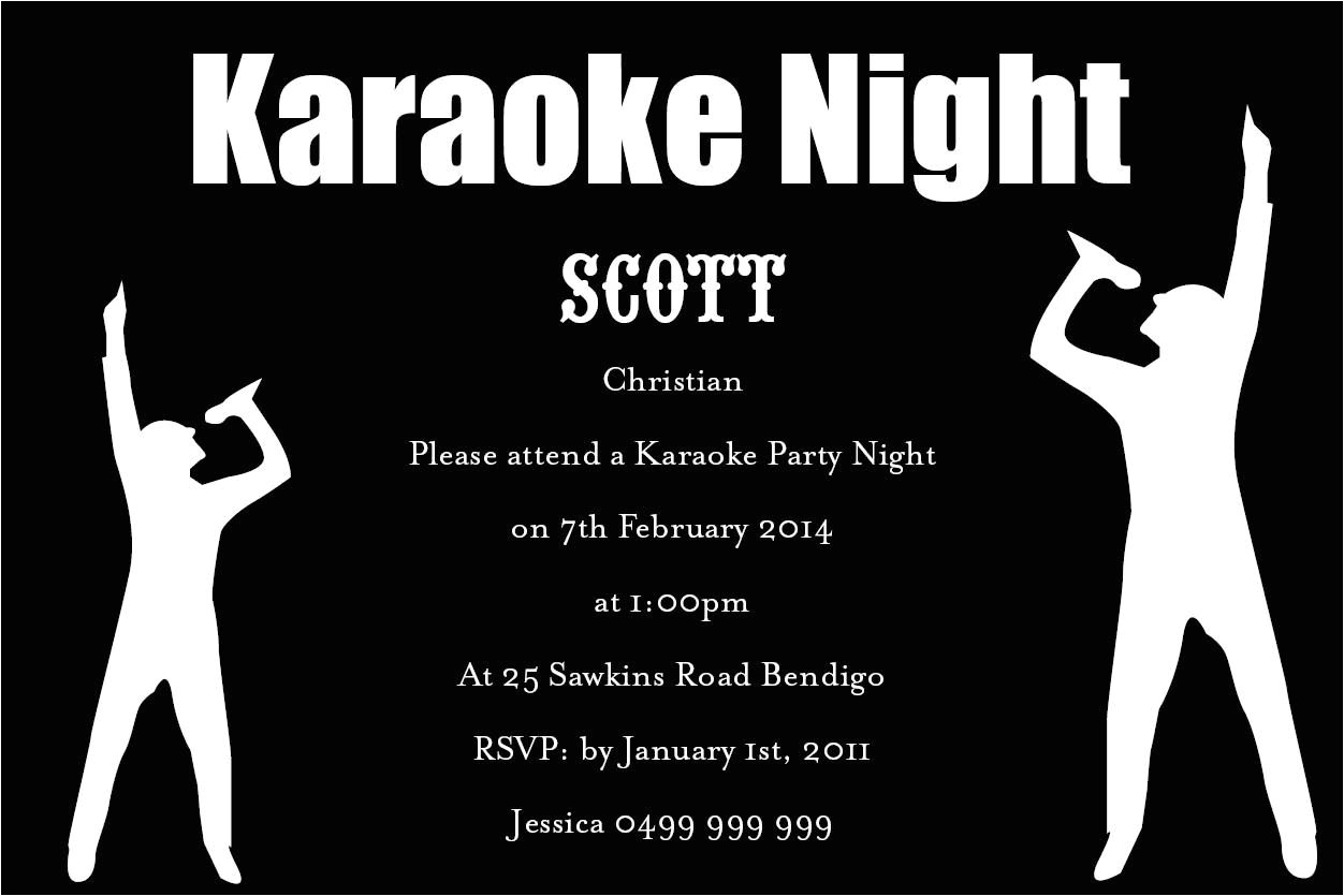 Karaoke Party Invitation Templates Karaoke Party Invitation Wording