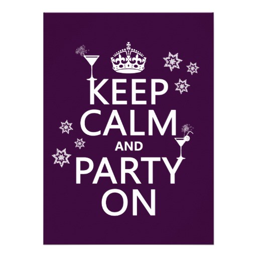 Keep Calm and Party On Invitations Keep Calm and Party On All Colours 14 Cm X 19 Cm