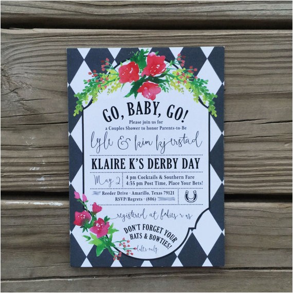 Kentucky Derby Baby Shower Invitations Kentucky Derby Baby Shower Invitations Printable Digital