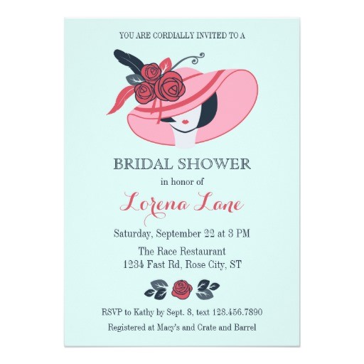 Kentucky Derby Baby Shower Invitations Kentucky Derby Inspired Bridal Shower Invitation