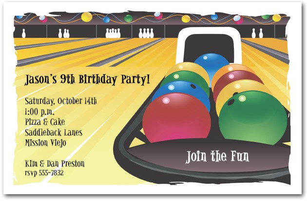 Kids Bowling Birthday Party Invitations Bowling Invitation Bowling Birthday Invitation