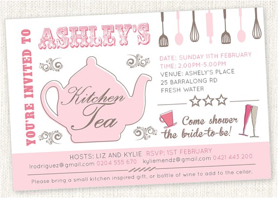 Kitchen Tea Party Invitation Ideas Kitchen Tea 39 Teapot 39 Shower Invitations Bridal Tea