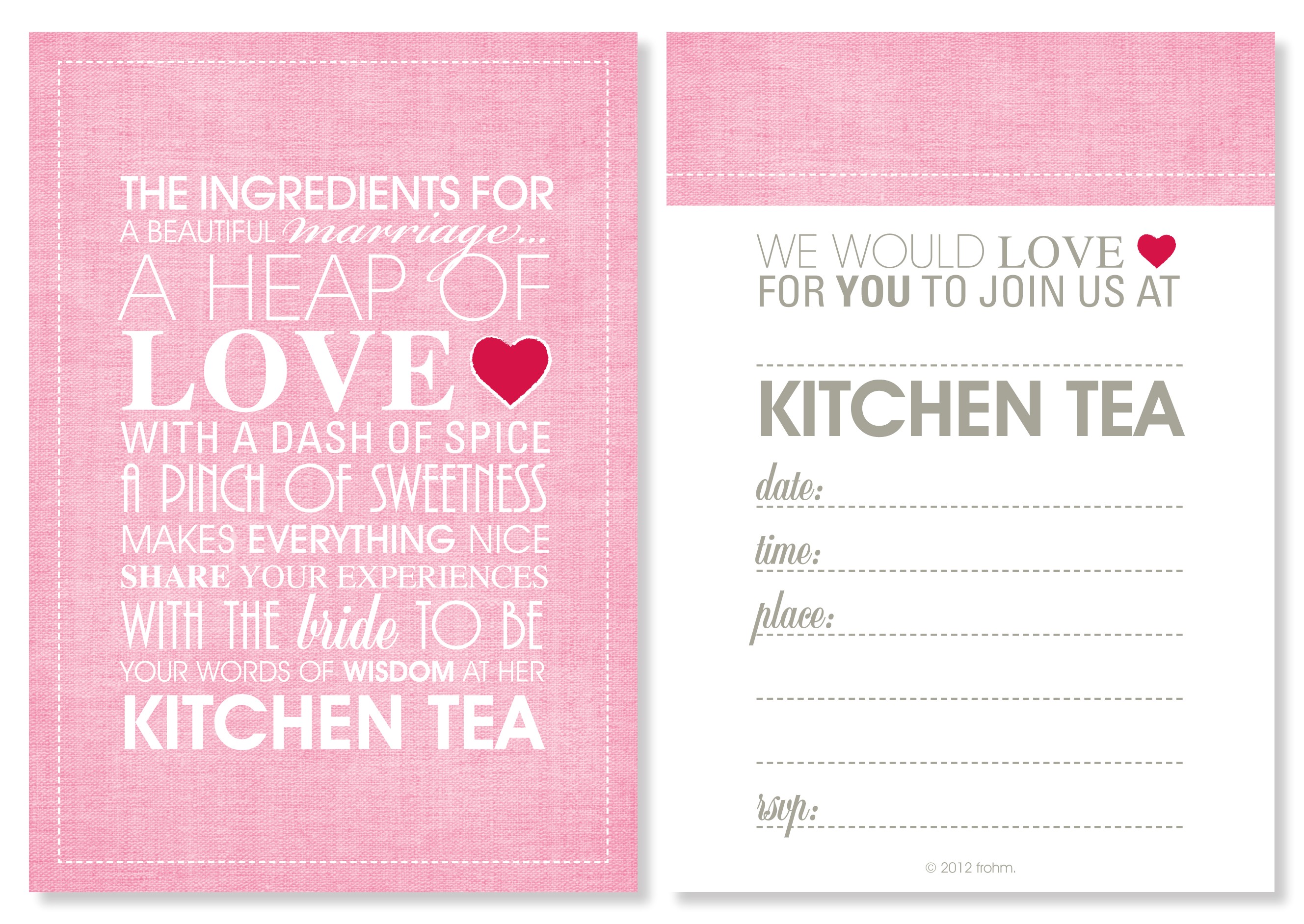 Kitchen Tea Party Invitation Ideas Kitchen Tea Invitations