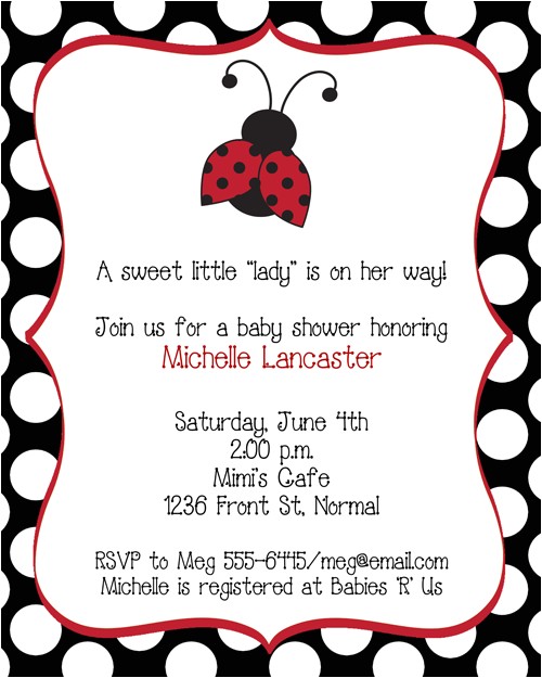 Ladybug Invitations for Baby Shower Ladybug Baby Shower Invitations Ladybug Invitations for Baby Shower Ladybug Baby Shower Invitations