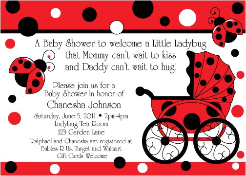 Ladybug Invitations for Baby Shower Ladybug Buggy Baby Shower Invitations Ladybug Invitations for Baby Shower Ladybug Buggy Baby Shower Invitations