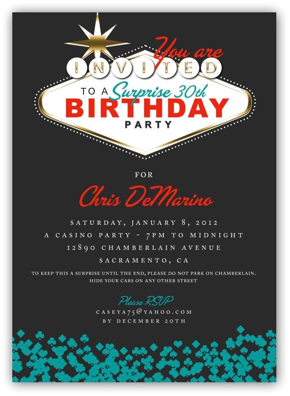 Las Vegas themed Birthday Invitations 31 Best Images About Invitation Ideas for Casino Nights On