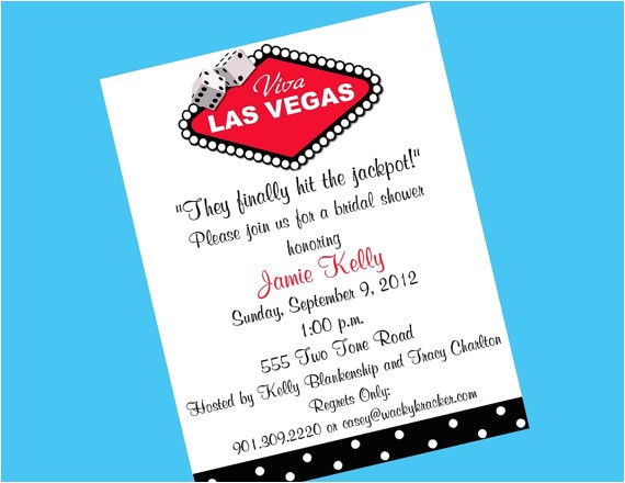 Las Vegas themed Bridal Shower Invitations Bridal Shower Invitations Bridal Shower Invitations Las